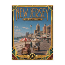 Nova Jersey Arte Deco Vintage Era de Ouro