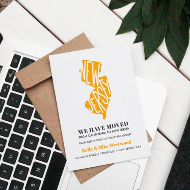 Cartão Postal NOVA JERSEY Mudamos Novo endereço Nova Casa  Postc (Criador carregado)