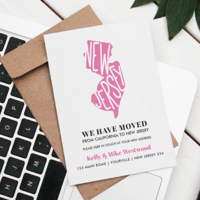 Cartão Postal NOVA JERSEY Mudamos Novo endereço Nova Casa  Postc (Criador carregado)