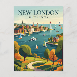 Cartão Postal Nova Londres Connecticut