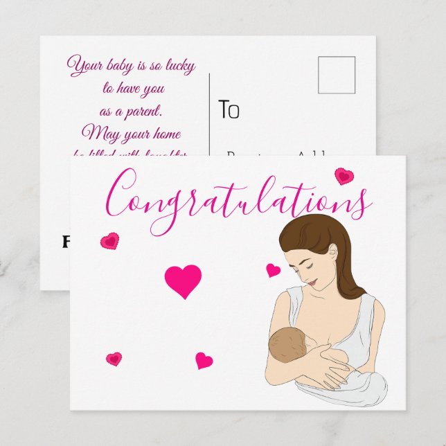 Cartão Postal Nova mãe (Frente/Verso)