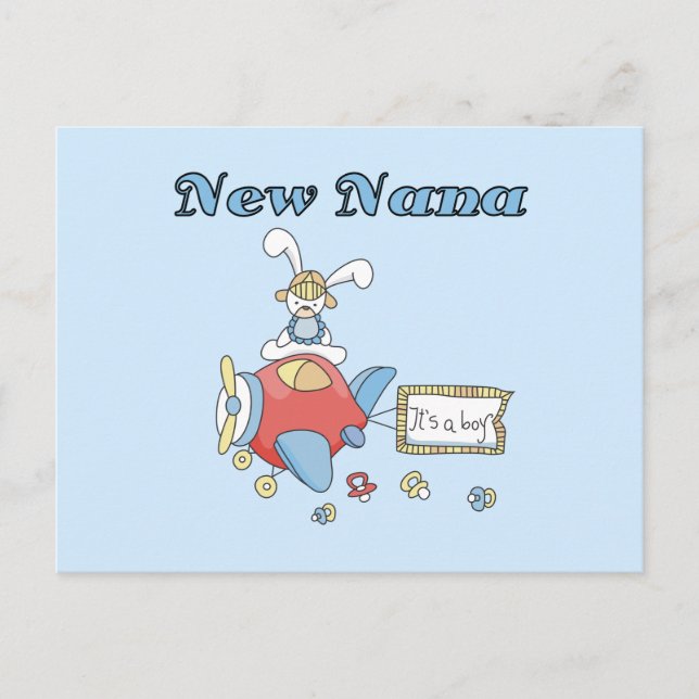 Cartão Postal Nova Nana de Camisetas e presentes de aviões-Menin (Frente)