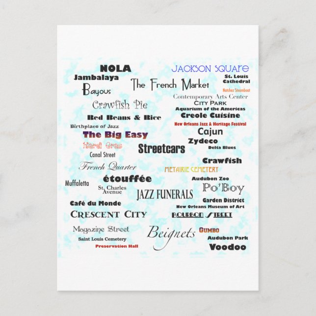 Cartão Postal Nova Orleans (Frente)