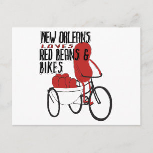 Cartão Postal Nova Orleans ama feijões vermelhos e pontas