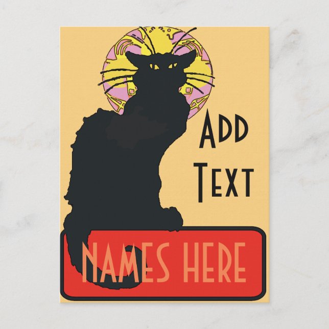 Cartão Postal Nova Orleans Chat Noir Edit Text 2017 Poster (Frente)