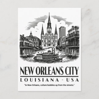 Cartão Postal Nova Orleans Cidade Louisiana EUA