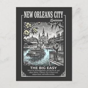 Cartão Postal Nova Orleans Cidade Louisiana O Grande Fácil