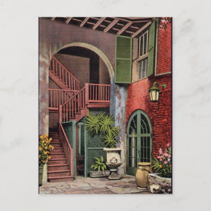 Cartão Postal Nova Orleans Courtyard Patio