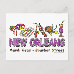 Cartão Postal Nova-Orleans-Diversão-