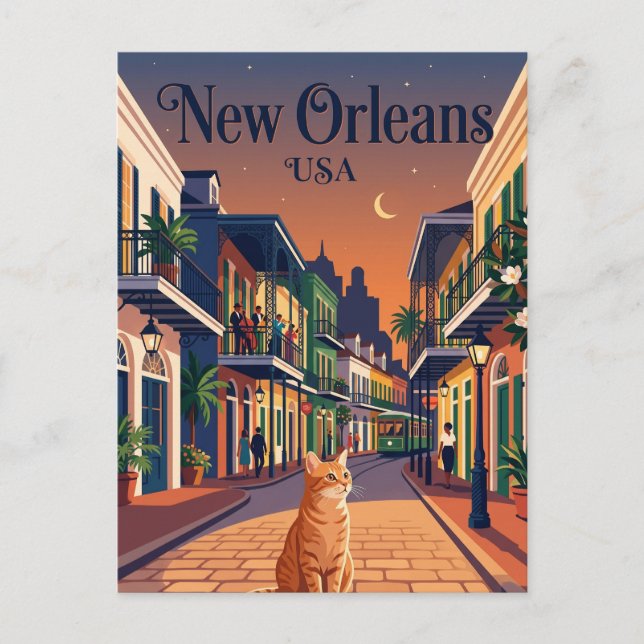 Cartão Postal Nova Orleans EUA (Frente)