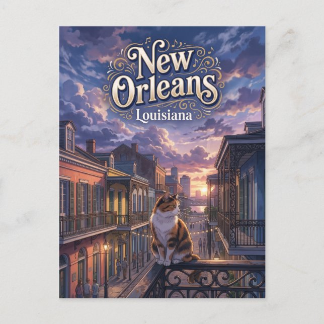 Cartão Postal Nova Orleans EUA (Frente)