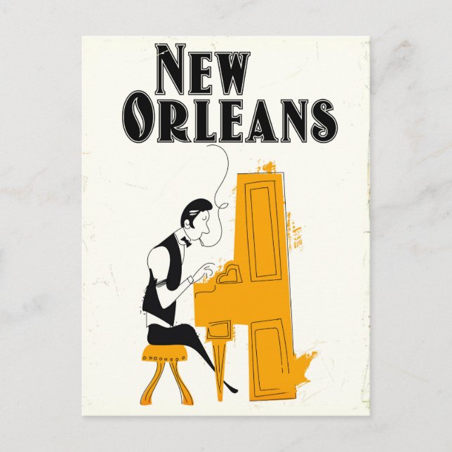 Cartão Postal Nova Orleans Honky Tonk (Frente)
