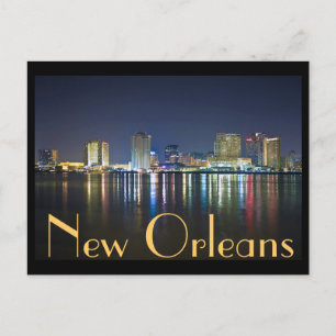 Cartão Postal Nova Orleans, Louisiana.. A Grande Fácil à noite.