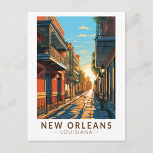 Cartão Postal Nova Orleans Louisiana Bairro Francês Viagem Arte