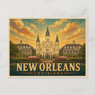 Cartão Postal Nova Orleans Louisiana Viagem Vintage