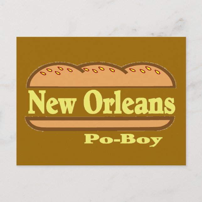 Cartão Postal Nova Orleans Po Boy (Frente)