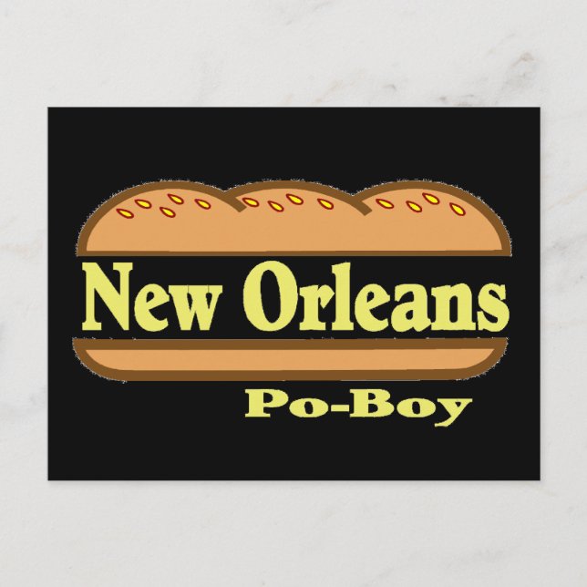 Cartão Postal Nova Orleans Po Boy (Frente)