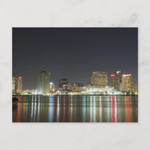 Cartão Postal Nova Orleans Skyline Night
