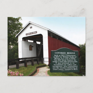 Cartão Postal Nova Placa de Ponte Coberta em Cumberland