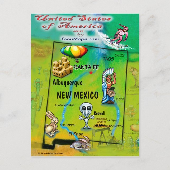 Cartão Postal Nova placa México EUA (Frente)