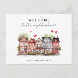 Cartão Postal Nova Proprietária Bem-vindo ao Bairro de Imóveis