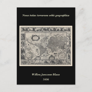 Cartão Postal Nova Tótius terrarum, Mapa Mundial Antiquado 1606