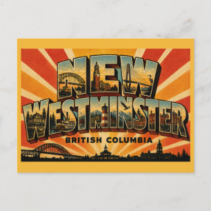 Cartão Postal Nova Westminster BC Cidade Real