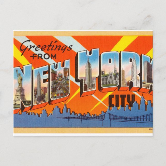 Cartão Postal Nova York Antiga (Frente)
