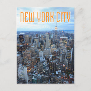 Cartão Postal Nova York ao anoitecer