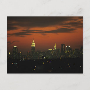 Cartão Postal Nova York, EUA. Paisagem urbana do uptown Manhatta