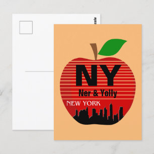 Cartão Postal Nova York Nomes Personalizados A Grande Maçã