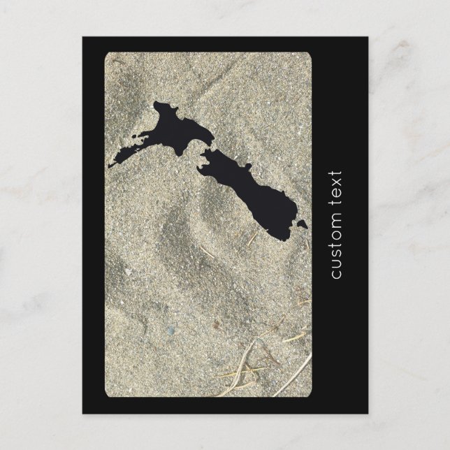 CARTÃO POSTAL NOVA ZEALAND SAND BEACH BLACK AOTEAROA KIWI PERSON (Frente)