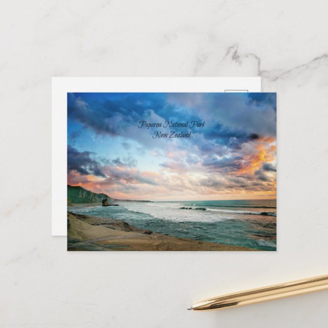 Cartão Postal Nova Zelândia, Parque Nacional de Paparoa, (Frente/Verso In Situ)