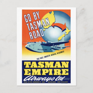 Cartão Postal Nova Zelândia Vai Por Tasman Road Poster vintage