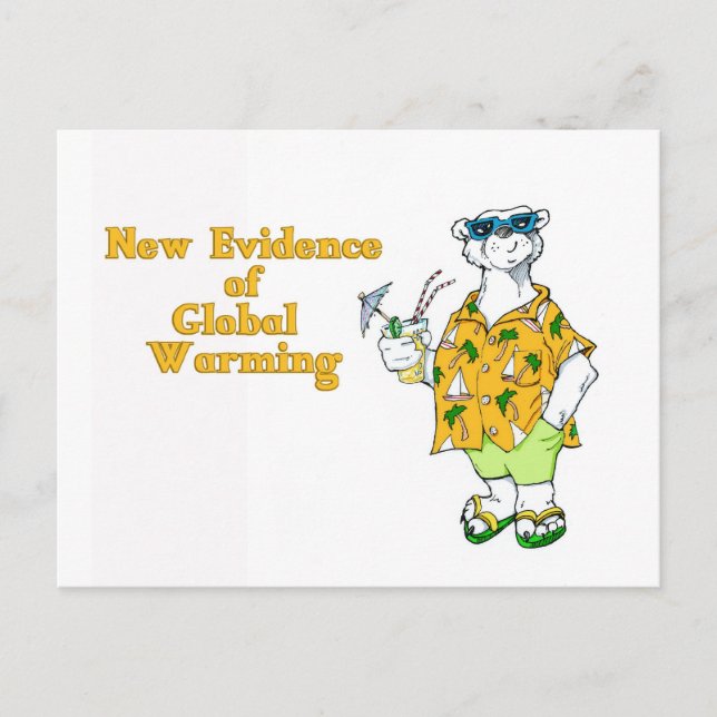 Cartão Postal Novas evidências do aquecimento global (Frente)
