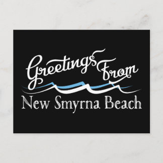 Cartão Postal Novas ondas de água na praia de Smyrna