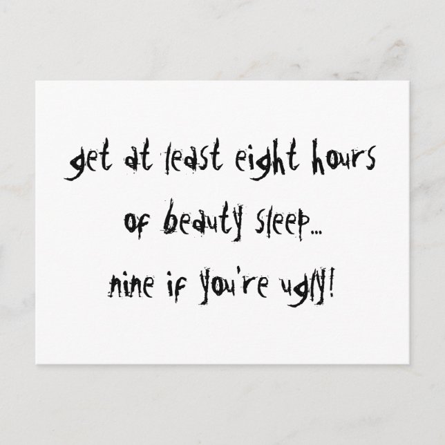 Cartão Postal Nove Se Teu Feio (Frente)