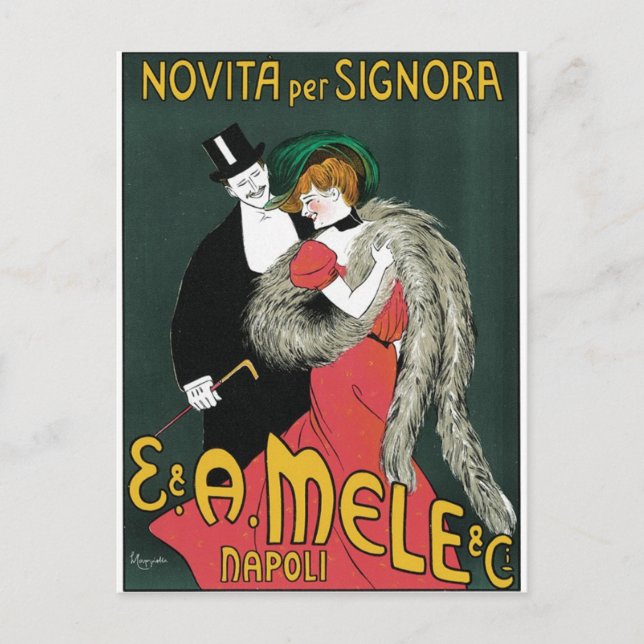 Cartão Postal Novita per Signora por Leonetto Cappiello (Frente)