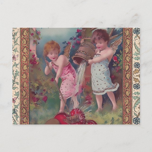 Cartão Postal Novo Amor e Corações (Frente)