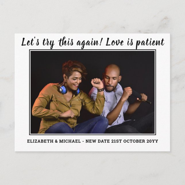 Cartão Postal Novo Ano Novo Plano Alteração Data Orçamento Foto  (Frente)