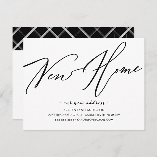 Cartão Postal Novo Anúncio de Movimentação do Início do Script M (Frente/Verso)