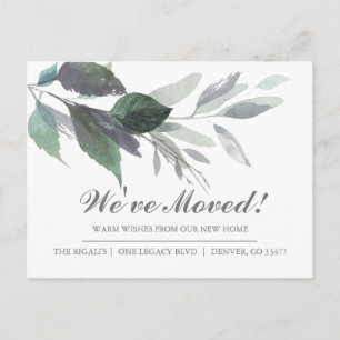 Cartão Postal Novo Anúncio de Mudança de Endereço