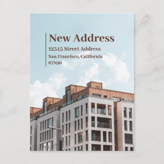 Cartão Postal Novo Anúncio de Mudança de Endereço