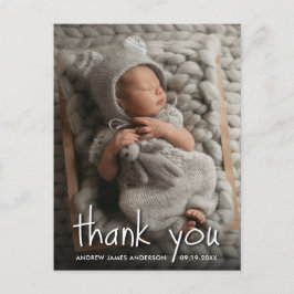 Cartão Postal Novo Anúncio de Nascimento do Bebê Obrigado
