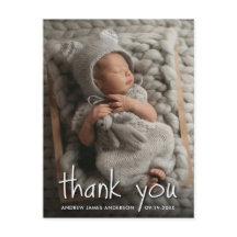 Novo Anúncio de Nascimento do Bebê Obrigado