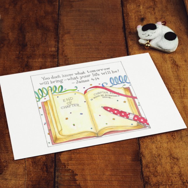 Cartão Postal Novo capítulo - Placa de Posto Inspiracional (Criador carregado)