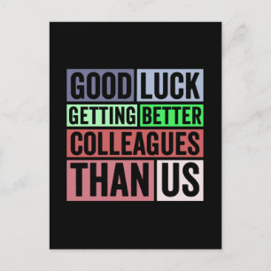 Cartão Postal Novo Emprego Engraçado   Despedida Colega de Traba