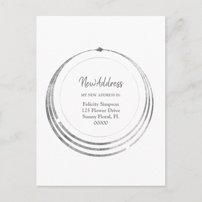 Cartão Postal Novo Endereço| Aviso de Mudança Boho Geométrico (Frente)