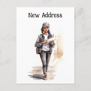 Cartão Postal Novo Endereço de Email Movendo Anúncio