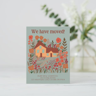 Cartão Postal Novo Endereço Doméstico Que Mudamos De Flores De F